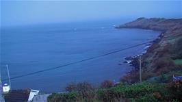 Fabulous view right from our room at Coverack Youth Hostel